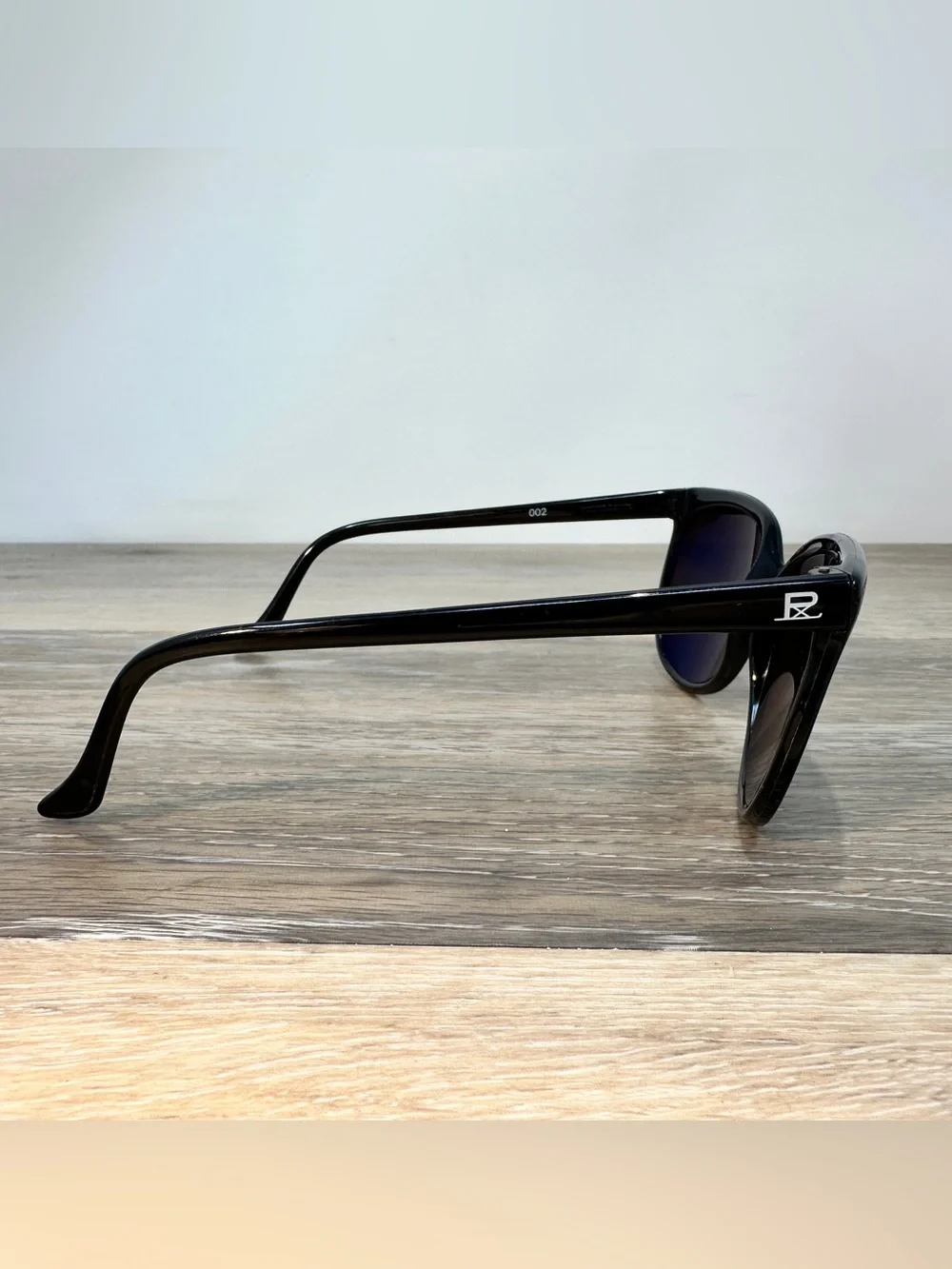 Vintage Vuarnet Pouilloux 002 Sunglasses Amber Lens Black Frames France 1980's